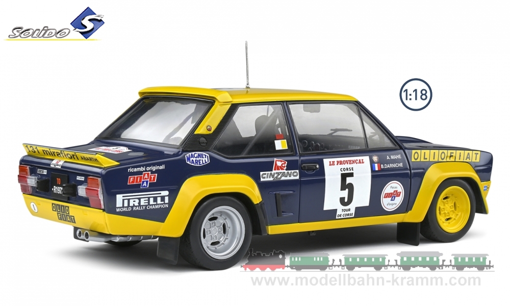 Solido 1806003, EAN 3663506015694: 1:18 Fiat 131 Abarth Tour de Corse 1977 #5 Bernard Darniche