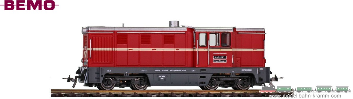 Bemo 1020952, EAN 2000075621566: H0e Stainzer Lokalbahn L45H-070 Diesellok rot VI