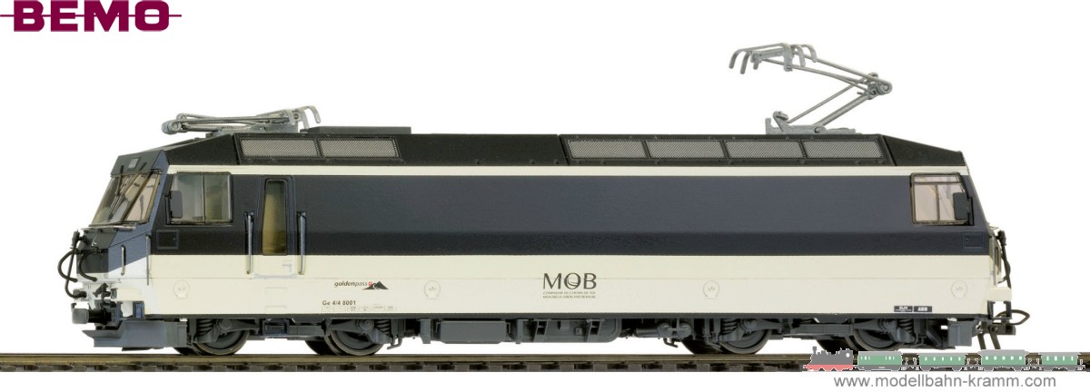 Bemo 1259352, EAN 2000075621641: H0m DC Universallokomotive Ge 4/4 bachtblau/beige VI