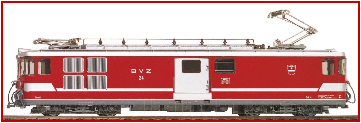 Bemo 1263513, EAN 2000075212870: H0m DC analog Zahnrad-Gepäcktriebwagens Deh 4/4 23 Randa BVZ