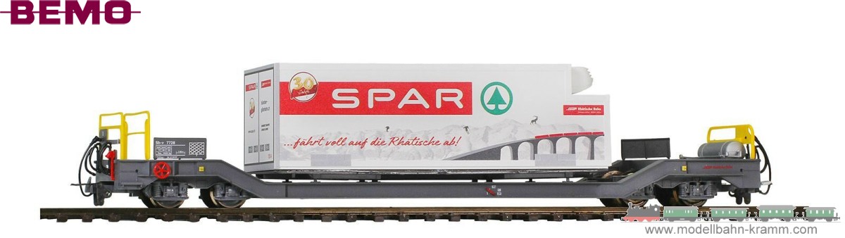 RhB Sb-v 7728 mit Container "Spar Berge" 125 A