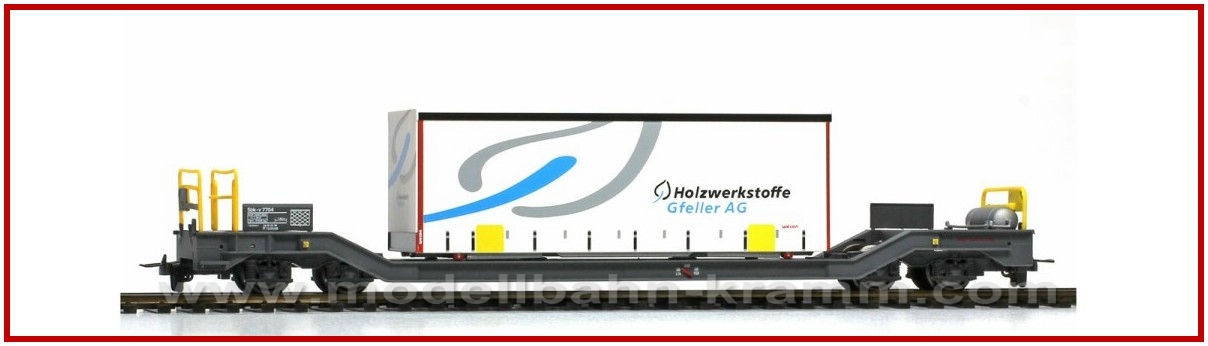 RhB Sbk-v 7704 mit Planenbehälter "Gfeller" weiß