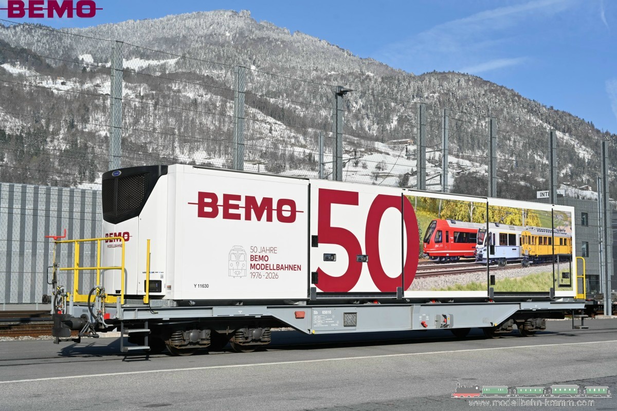 Bemo 2592150, EAN 2000075968807: H0 AC Sb 65616 Jubiläumswagen 50 Jahre BEMO RhB