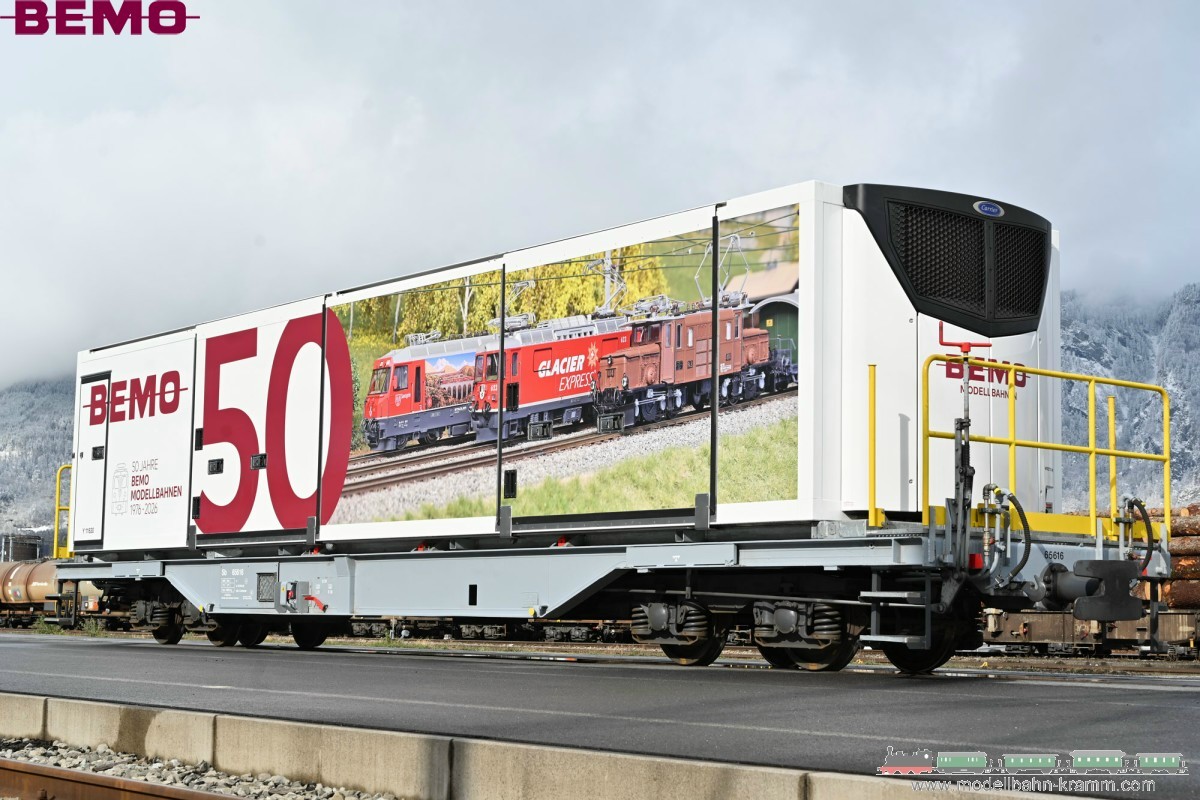 Bemo 2592150, EAN 2000075968807: H0 AC Sb 65616 Jubiläumswagen 50 Jahre BEMO RhB