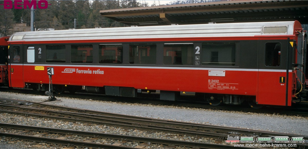 Bemo 3244101, EAN 2000075621931: H0m B 2491 Einheitswagen IV BB Bernina Express V