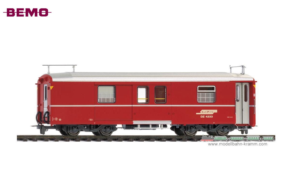 RhB Luggage van DZ 4233, red, with signet, H0m-gau