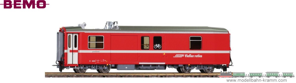 Bemo 3270183, EAN 2000075491008: H0m DC RhB Packwagen D 4223, VI