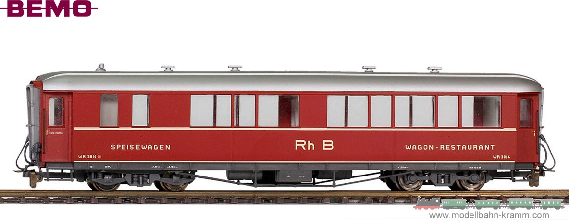 Bemo 3274103, EAN 2000000743080: H0m DC RhB WR 3813 Speisewagen 70er-Jahre