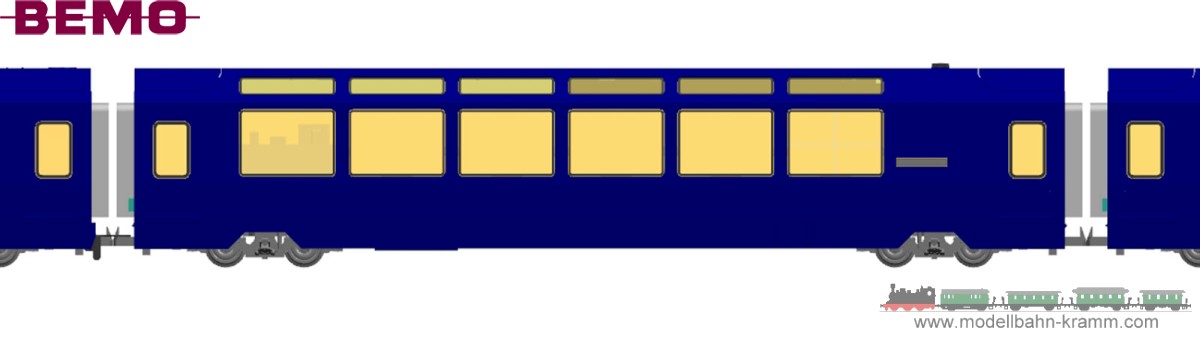Bemo 3647331, EAN 2000075491374: H0 DC Panoramawagen As 191 GoldenPass Express