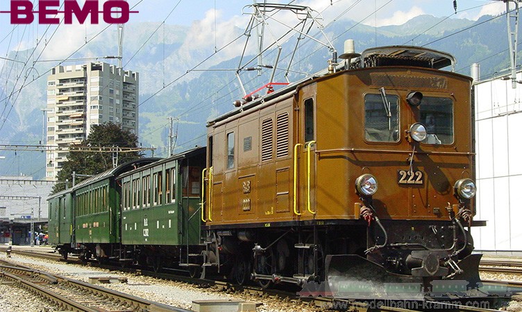 Bemo 9256111, EAN 2000075331960: 0m DC analog RhB Ge 2/4 221 Stangenlok