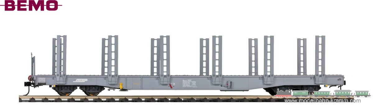 Bemo 9481127, EAN 2000075491503: 0m DC RhB Drehgestell-Rungenwagen Sp-w 8357, V-VI