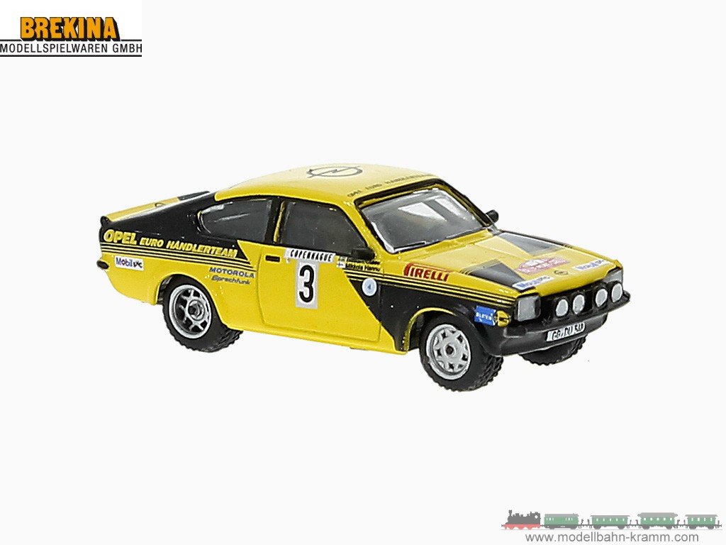 Brekina 20403, EAN 4026538204037: H0/1:87 Opel Kadett C # 3 H. Mikkola, Monte Carlo 1976