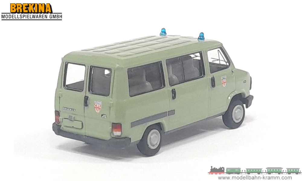 Brekina 34913, EAN 4026538349134: 1:87 Peugeot J5 Bus 1982 Police National CRS (F)