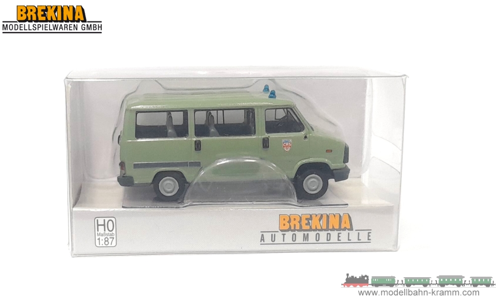 Brekina 34913, EAN 4026538349134: 1:87 Peugeot J5 Bus 1982 Police National CRS (F)