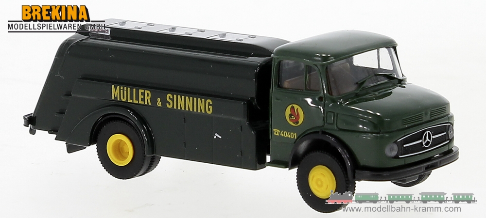 Brekina 47040, EAN 4026538470401: H0/1:87 Mercedes-Benz L322 Tankwagen Müller & Sinning