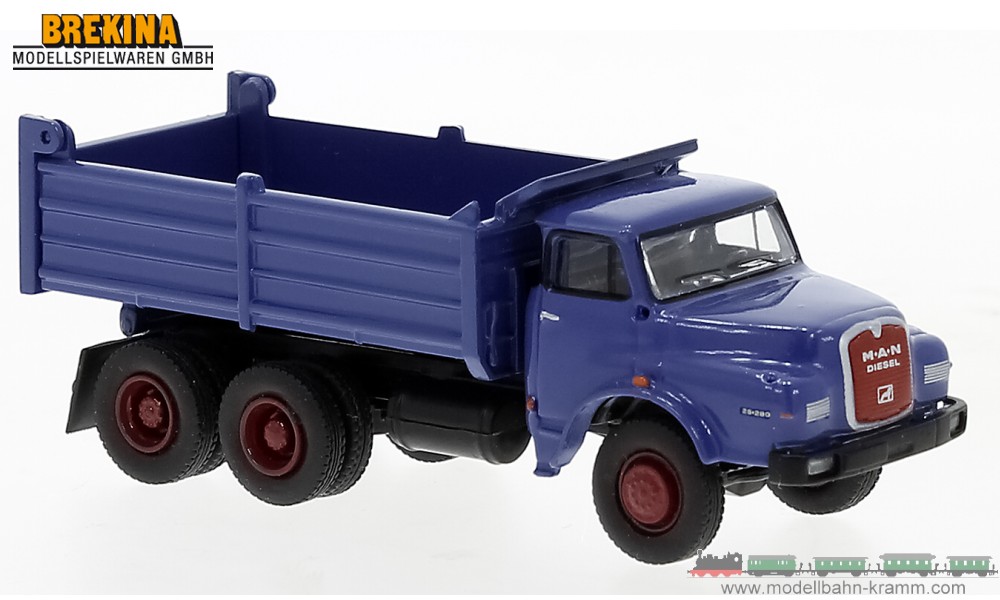 Brekina 78100, EAN 4026538781002: 1:87 MAN 26.280 H Kipper blau