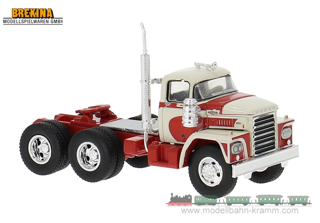 Brekina 86300, EAN 4026538863005: Dodge LCF SZM weiß/rot