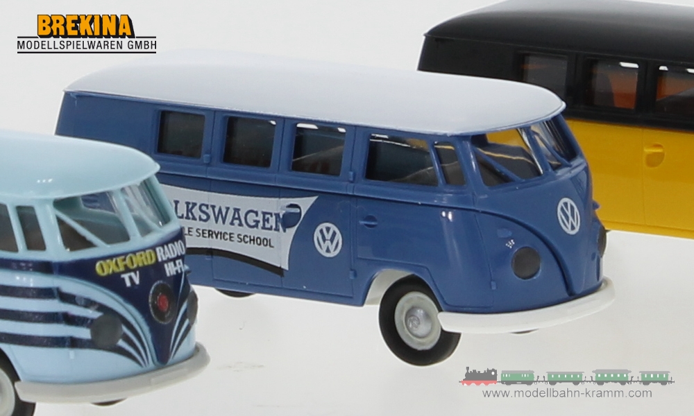 Brekina 90493, EAN 4026538904937: H0/1:87 Set VW T1b -Bulli weltweit- Afrika, 3 Modelle