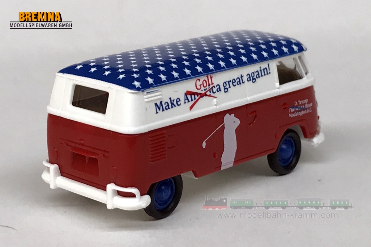 Brekina 90958, EAN 4026538909581: VW T1b Kasten Make Golf great again!