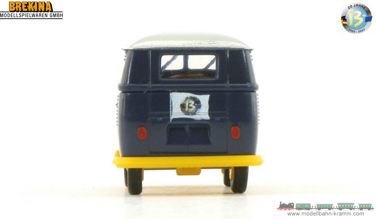 Brekina 932331A, EAN 2000075575913: H0/1:87 VW T1b Kasten 20 Jahre w13plus Jubiläumsmodell 2023