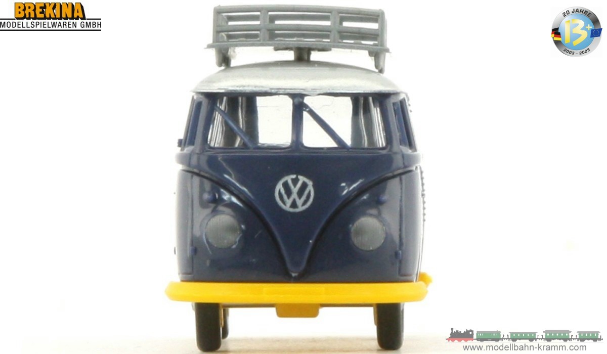 Brekina 932331B, EAN 2000075575920: H0/1:87 VW T1b Kasten mit Dachgepäckträger 20 Jahre w13plus Jubiläumsmodell 2023