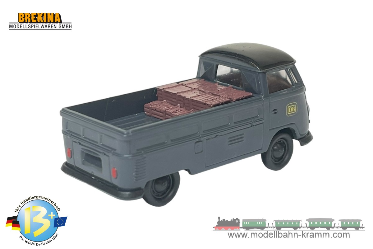 Brekina 932348, EAN 2000075658197: 1:87 VW T1b Pritsche DB mit Ladegut (w13)
