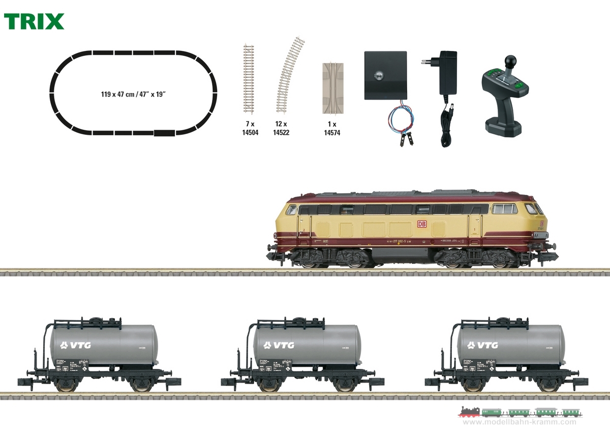 TRIX 11160, EAN 4028106111600: N Digital-Startpackung Güterzug mit Baureihe 217