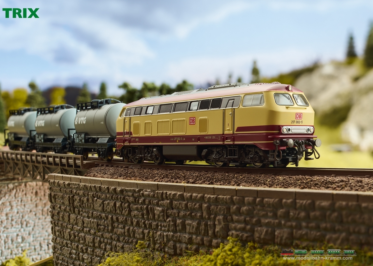 TRIX 11160, EAN 4028106111600: N Digital-Startpackung Güterzug mit Baureihe 217