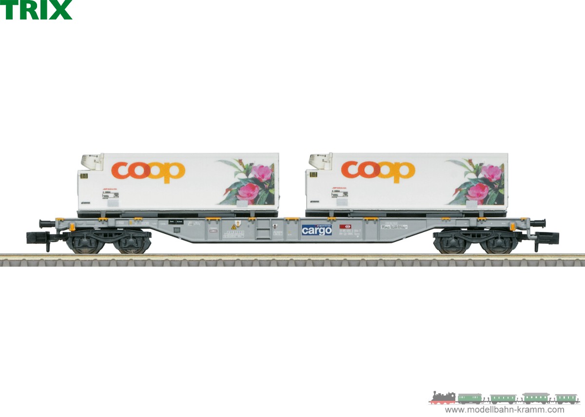 TRIX 15494, EAN 4028106154942: N Containertragwagen coop VI