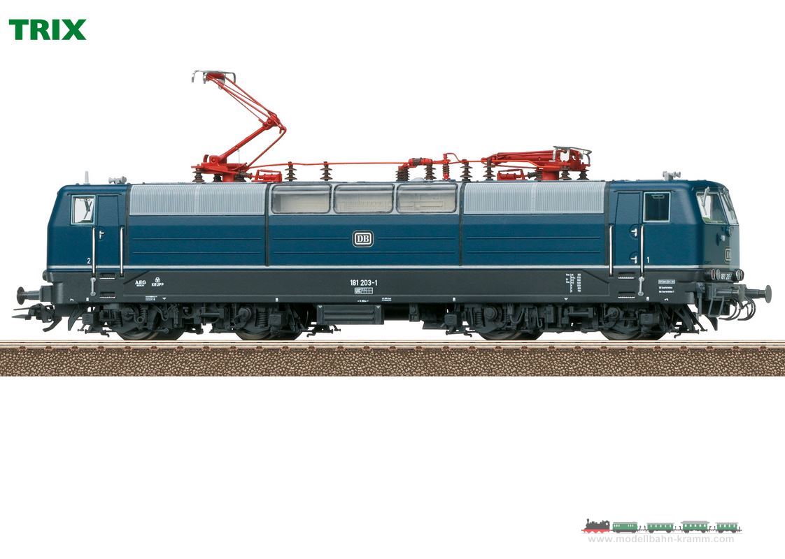 TRIX 25181, EAN 4028106251818: H0-Spur digital mit Sound, E-Lok BR 181.2 blau, DB