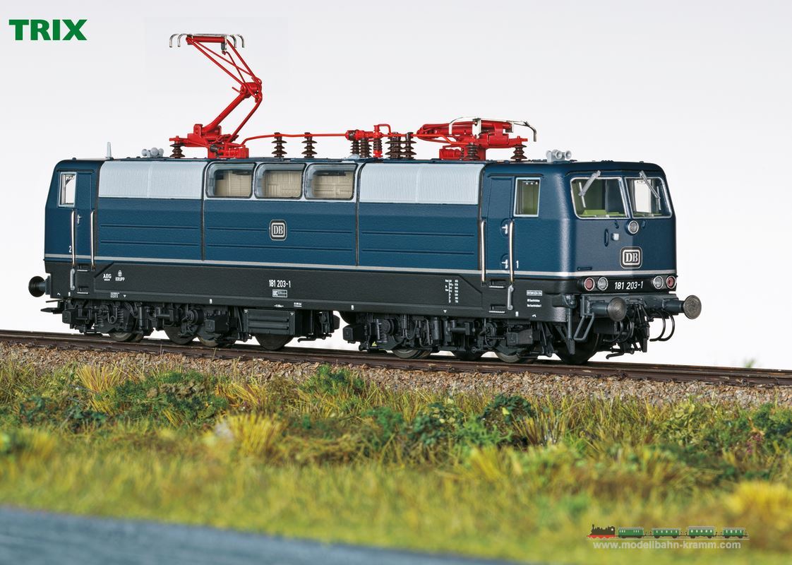 TRIX 25181, EAN 4028106251818: H0-Spur digital mit Sound, E-Lok BR 181.2 blau, DB