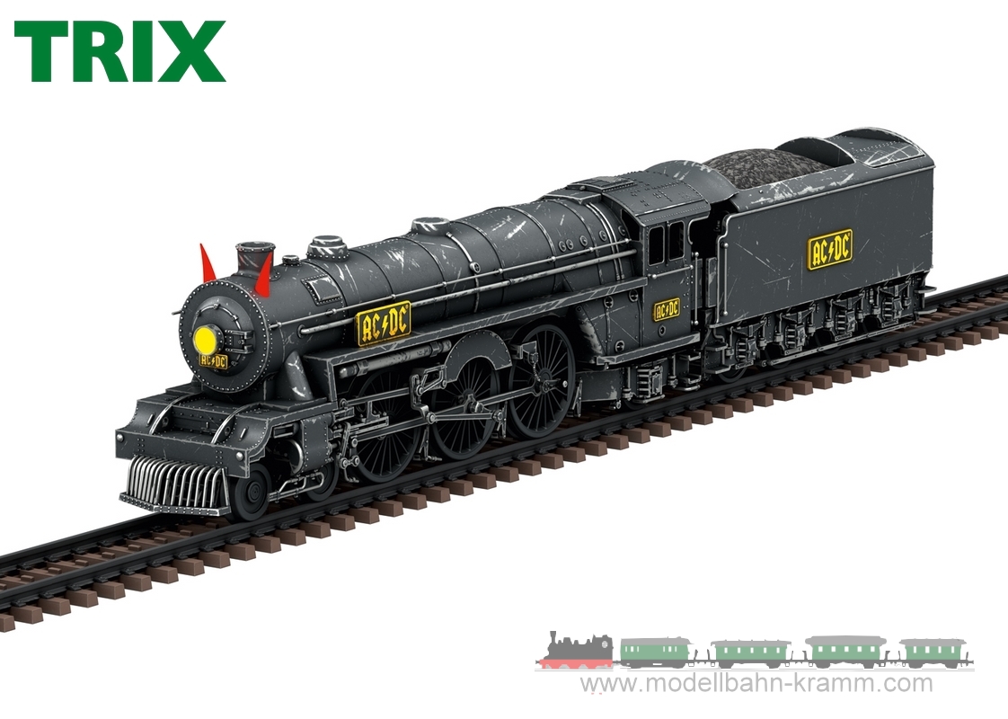 TRIX 25492, EAN 4028106254925: H0 DC Sound Schlepptender-Dampflok Black Ice AC/DC