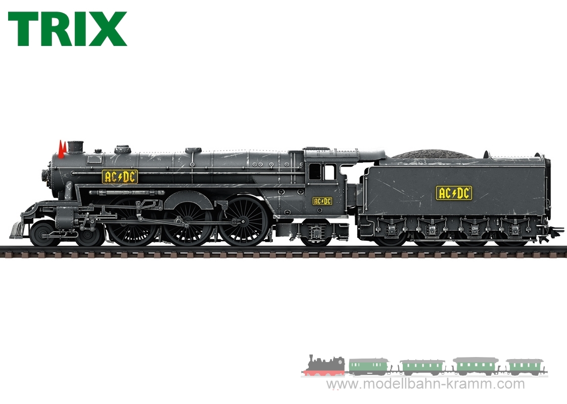 TRIX 25492, EAN 4028106254925: H0 DC Sound Schlepptender-Dampflok Black Ice AC/DC