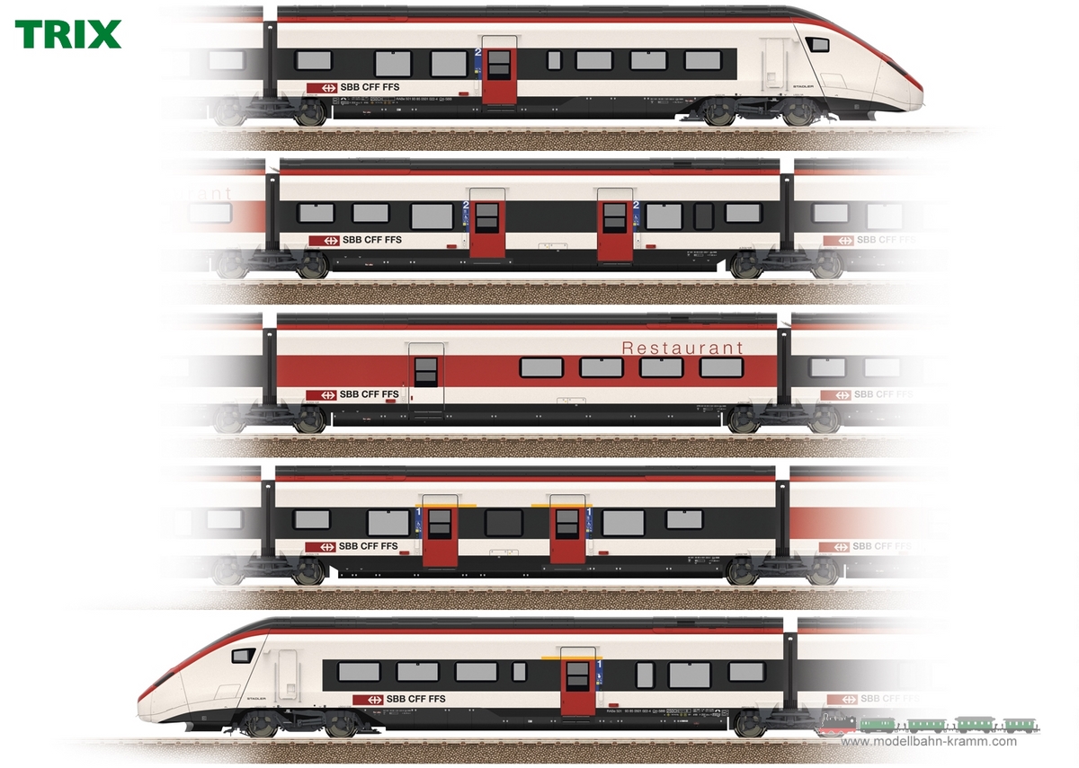 TRIX 25810, EAN 4028106258107: Class RABe 501 Giruno High-Speed Rail Car Train