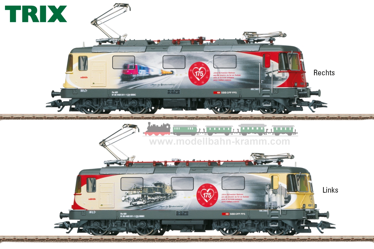 TRIX 25875, EAN 4028106258756: H0 DC Sound Elektrolokomotive Re 420, 175Jahre Schweizer Bahnen SBB