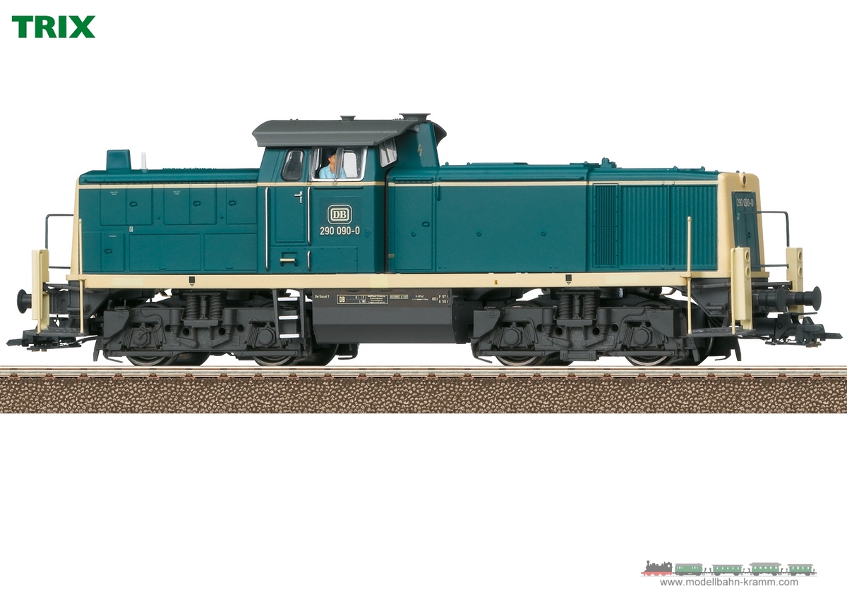 TRIX 25903, EAN 4028106259036: H0 DC Sound Diesellokomotive Baureihe 290 der DB mit Lokführer + Telexkupplung