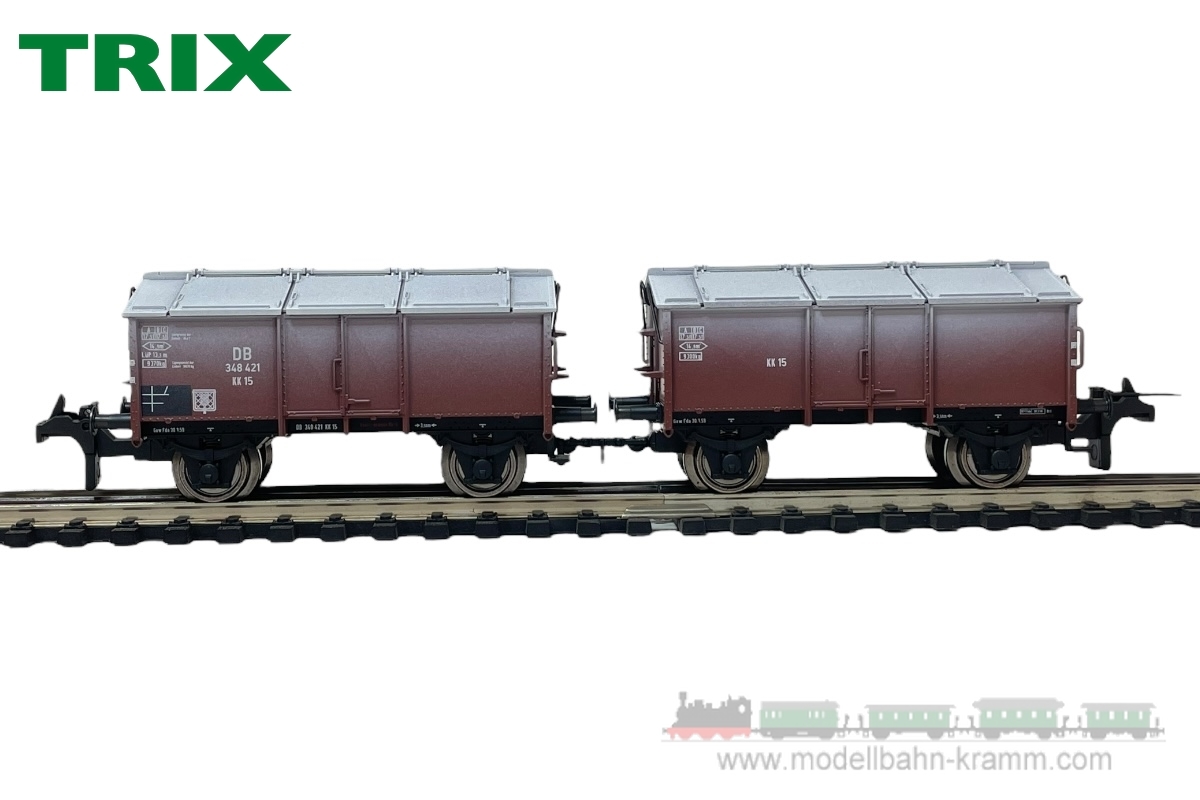 TRIX 31167, EAN 4028106311673: H0 DC Klappdeckelwagen Doppeleinheit KK 15