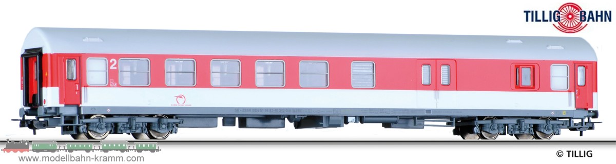 Tillig 74985, EAN 4012501749858: H0 DC Reisezugwagen 2. Klasse mit Gepäckabteil ZSSK
