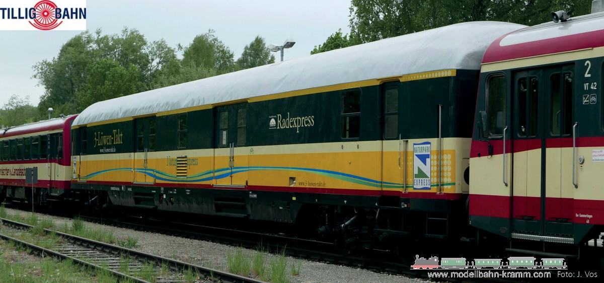 Tillig 74990, EAN 4012501749902: H0 DC Gepäckwagen, Fahrradwagen, Naturpark-Express HL