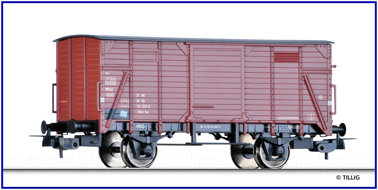 Tillig 76797, EAN 4012501767975: H0 DC gedeckter Güterwagen DR