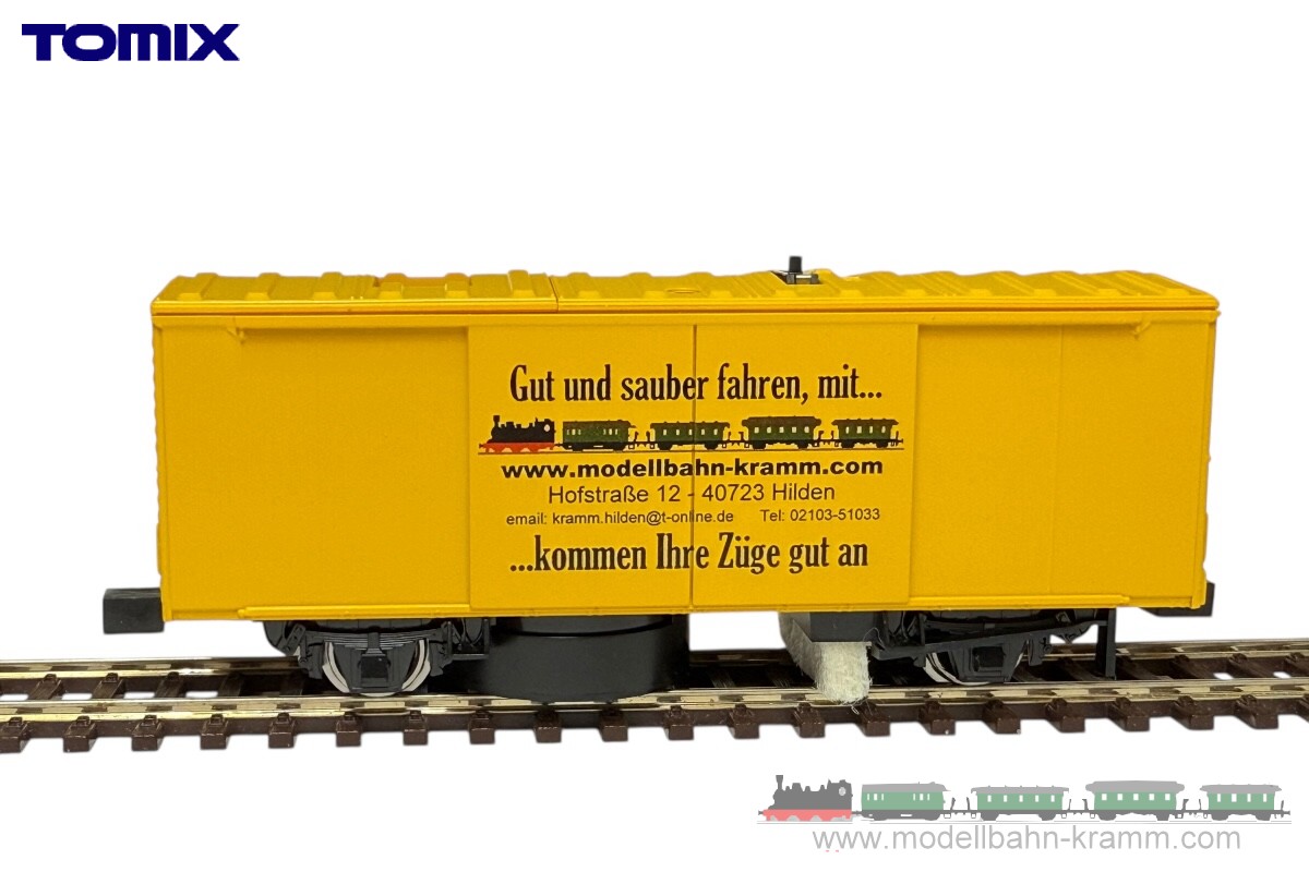 Tomix-Japan Modell 987901, EAN 4543736987901: H0 Schienenreinigungswagen Gut und sauber fahren