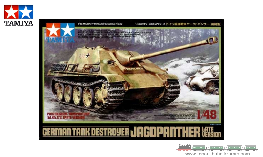 Tamiya 32522, EAN 2000008411219: 1:48 kit, WWII Ger. tank Jagdpanther late version