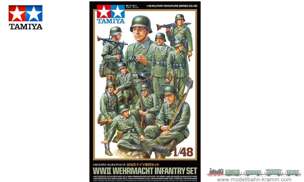 Tamiya 32602, EAN 4950344326020: 1:48 Bausatz, Deutsche Infanterie WWII