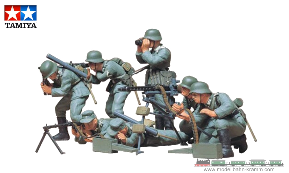Tamiya 35038, EAN 4950344995424: 1:35 Scale Figure Set German Machine Gun Troops