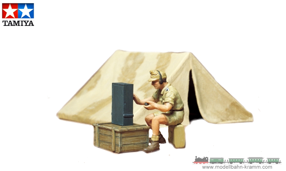Tamiya 35074, EAN 4950344992867: 1:35 WWII Diorama Set Tent with Radio Operator