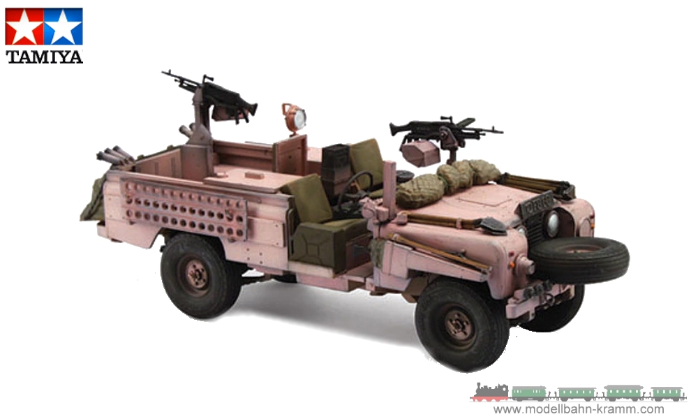 Tamiya 35076, EAN 2000001054390: 1/35th scale kit, British SAS Land Rover Pink Panther.