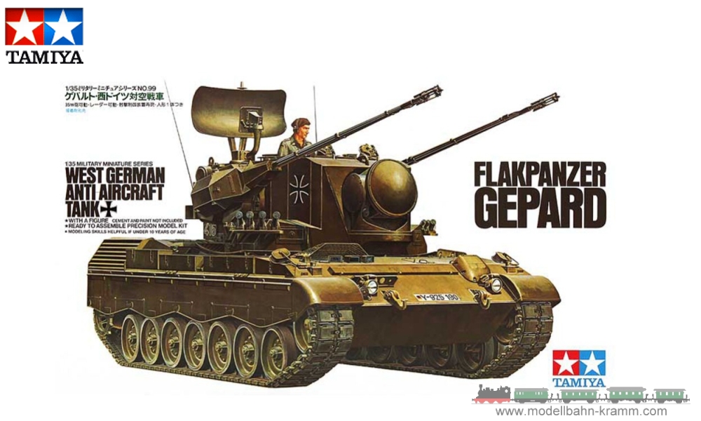 Tamiya 35099, EAN 4950344995516: 1:35 Bausatz, Bundeswehr Flak-Panzer Gepard
