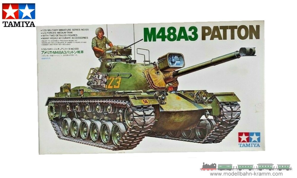 Tamiya 35120, EAN 2000000782690: 1:35 Kit, US Mit.KPz M48A3 Patton