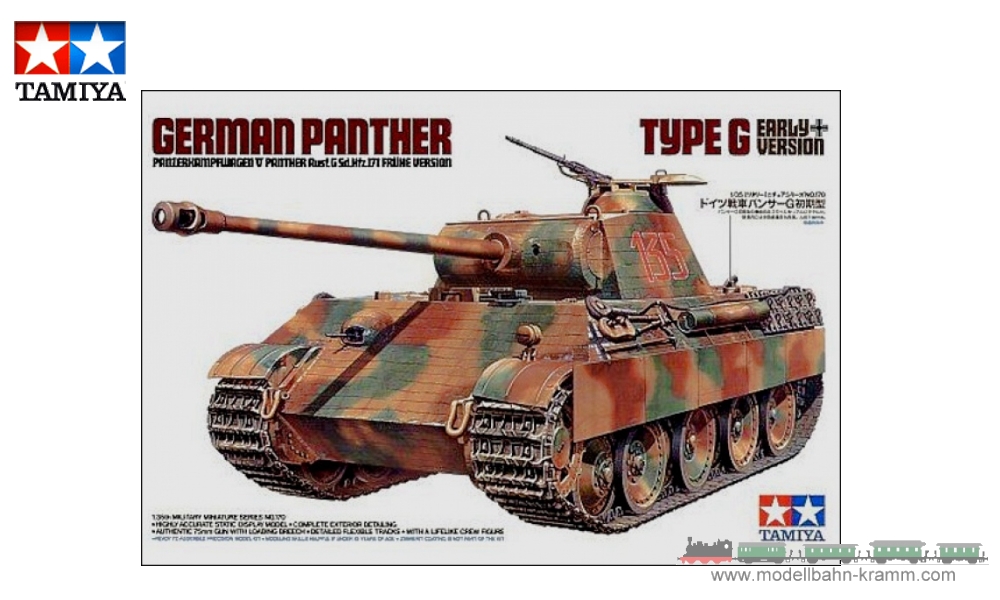 Tamiya 35170, EAN 2000000593623: 1:35 Bausatz, Dt. SdKfz.171 Panther Aus. G Frankreichfeldzug