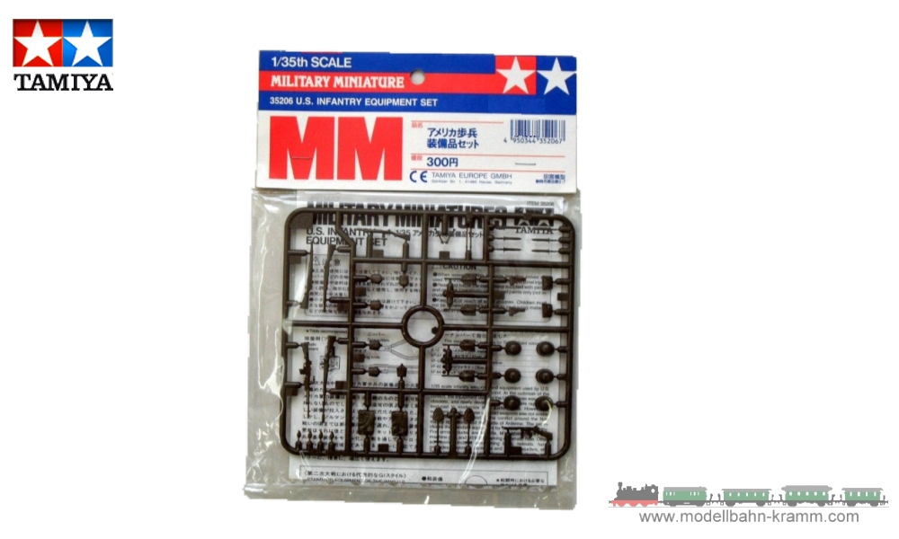Tamiya 35206, EAN 4950344352067: 1:35 scale kit, WWII US Infant. Weapons
